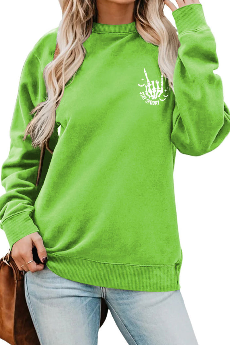 STAY SPOOKY FUNNY PRINT LOOSE TOP FOR WOMEN