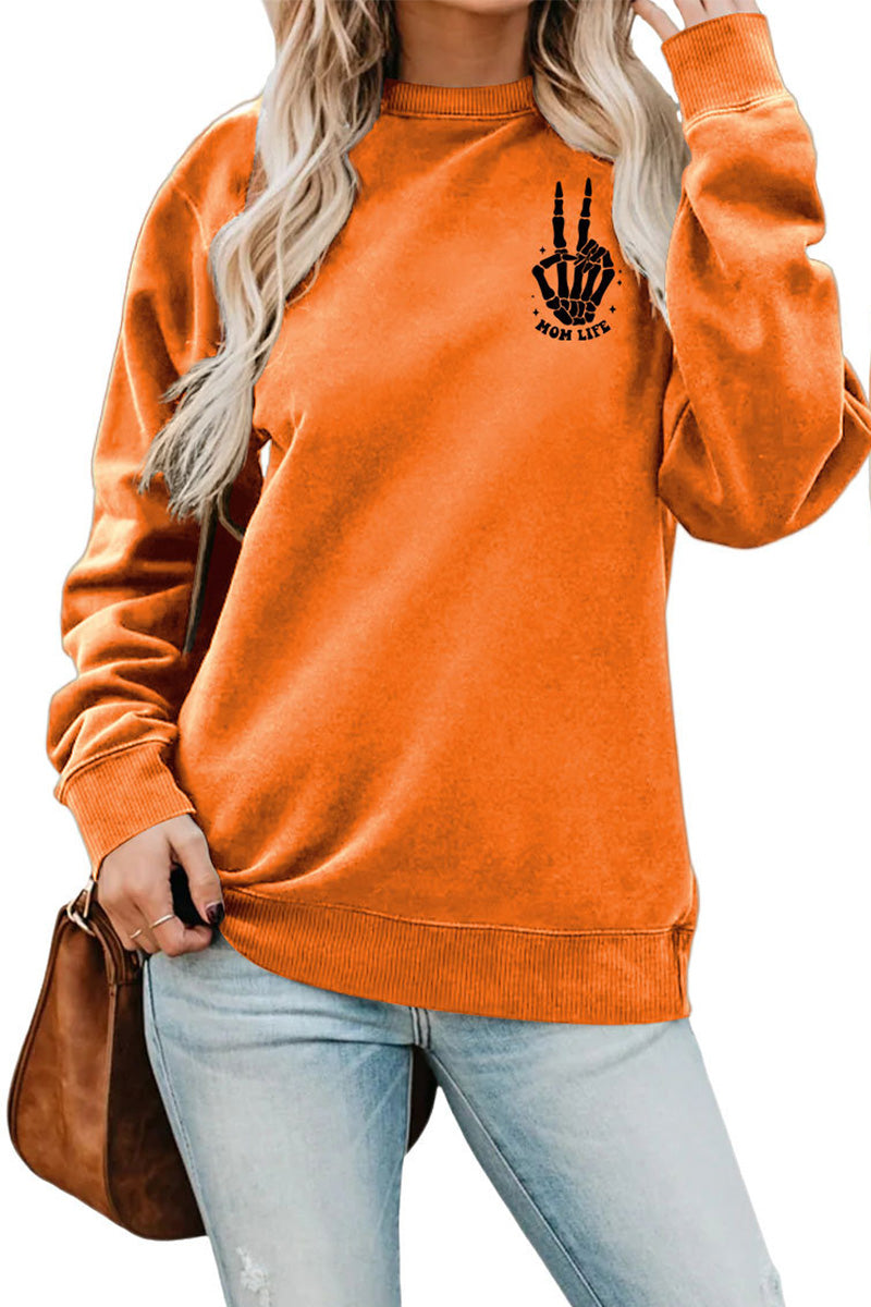 WOMEN LETTERING PRINT LOOSE FIT PULLOVER TOP