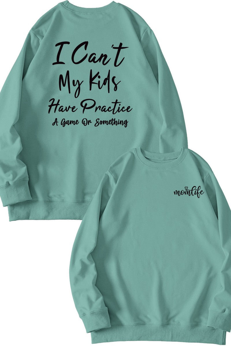 WOMEN LETTERING PRINT LOOSE FIT PULLOVER TOP