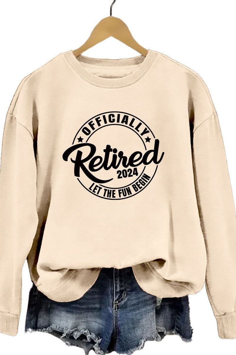 WOMEN LETTERING PRINT LOOSE FIT PULLOVER TOP