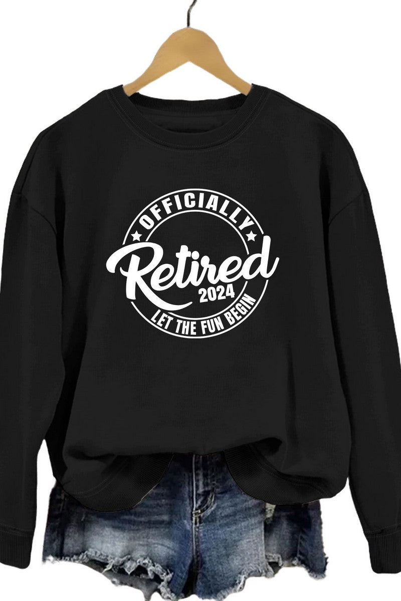 WOMEN LETTERING PRINT LOOSE FIT PULLOVER TOP