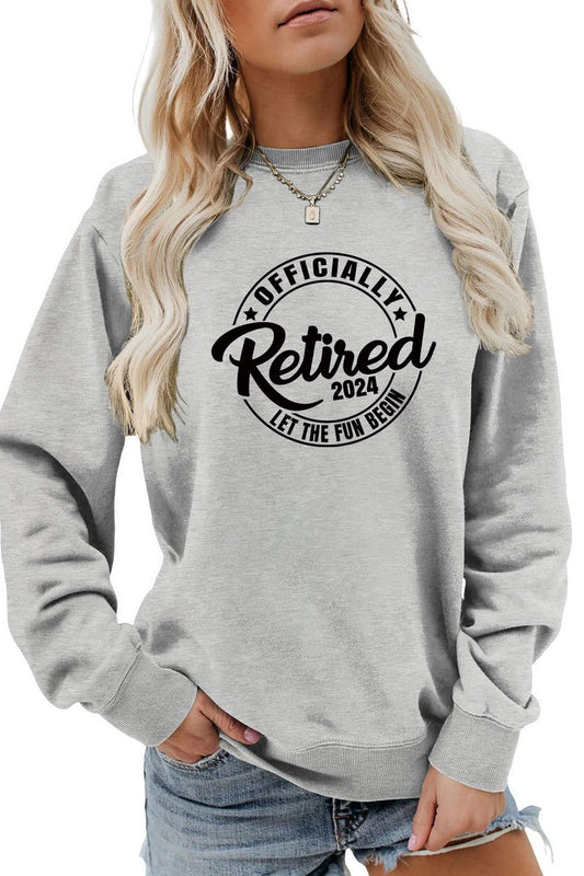 WOMEN LETTERING PRINT LOOSE FIT PULLOVER TOP