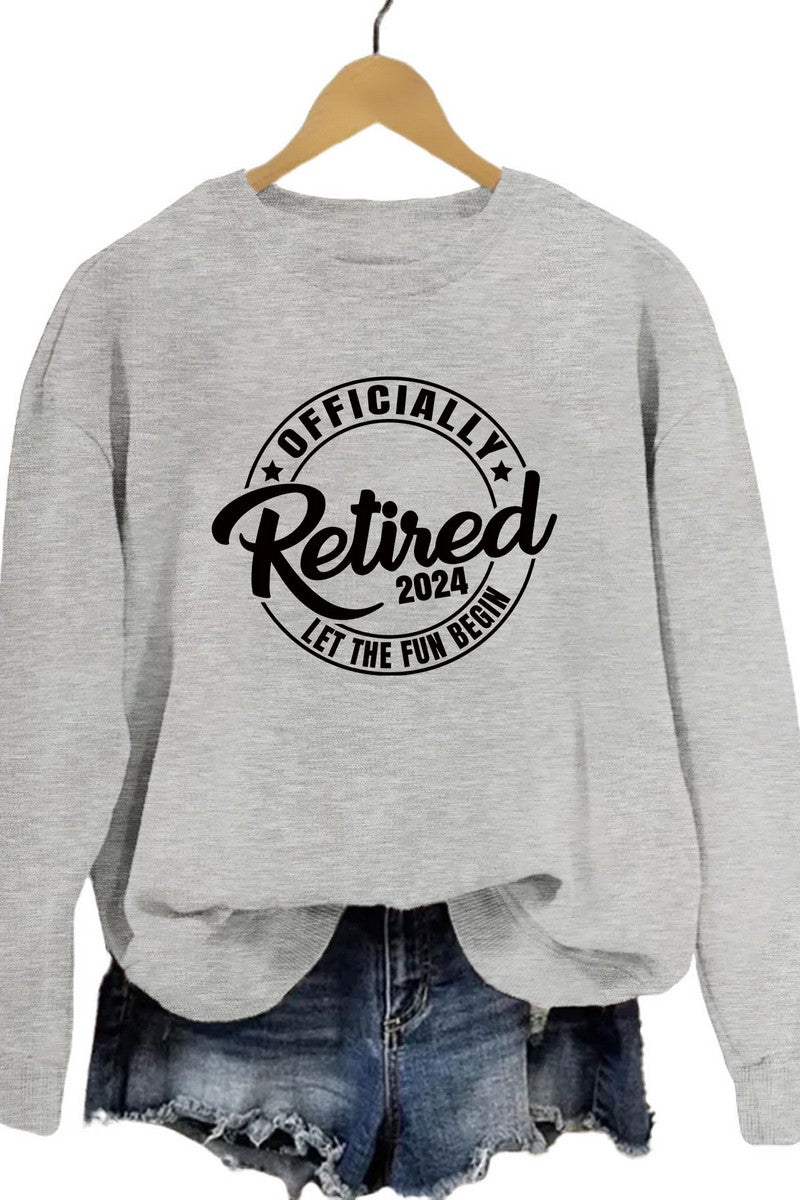 WOMEN LETTERING PRINT LOOSE FIT PULLOVER TOP