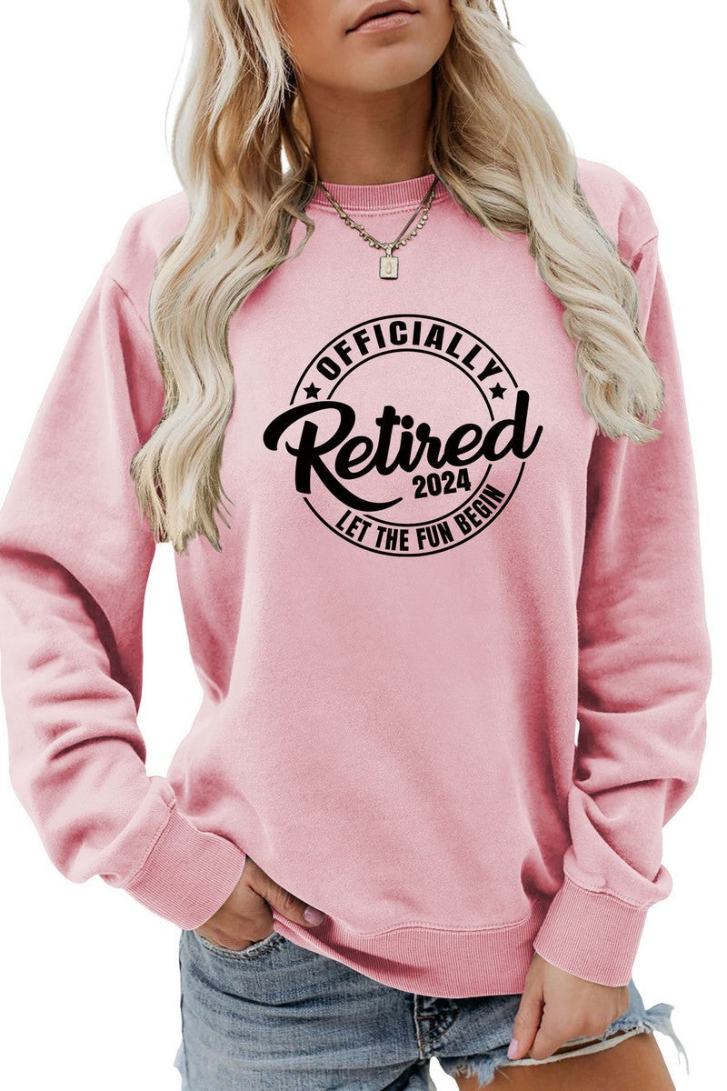 WOMEN LETTERING PRINT LOOSE FIT PULLOVER TOP