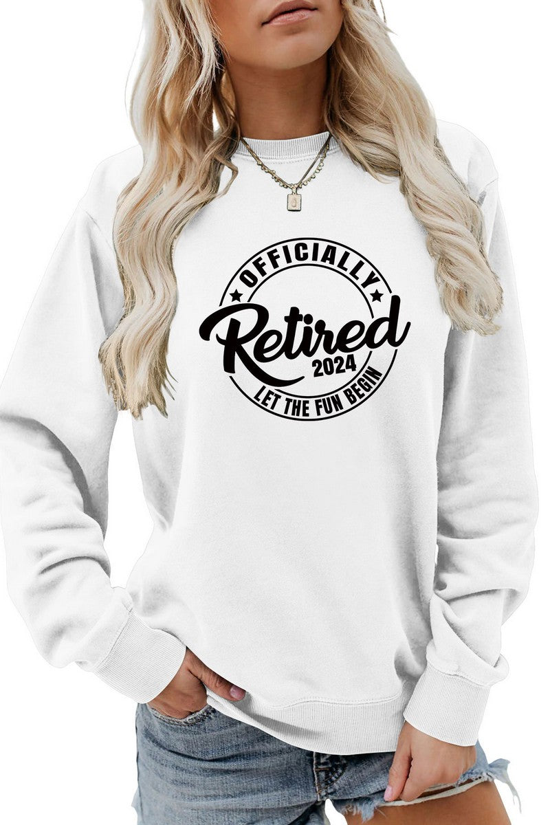 WOMEN LETTERING PRINT LOOSE FIT PULLOVER TOP