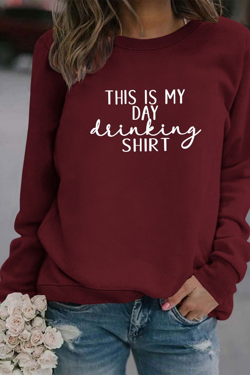WOMEN THIS IS MY DAY LETTERING LONG SLEEVE TOP
