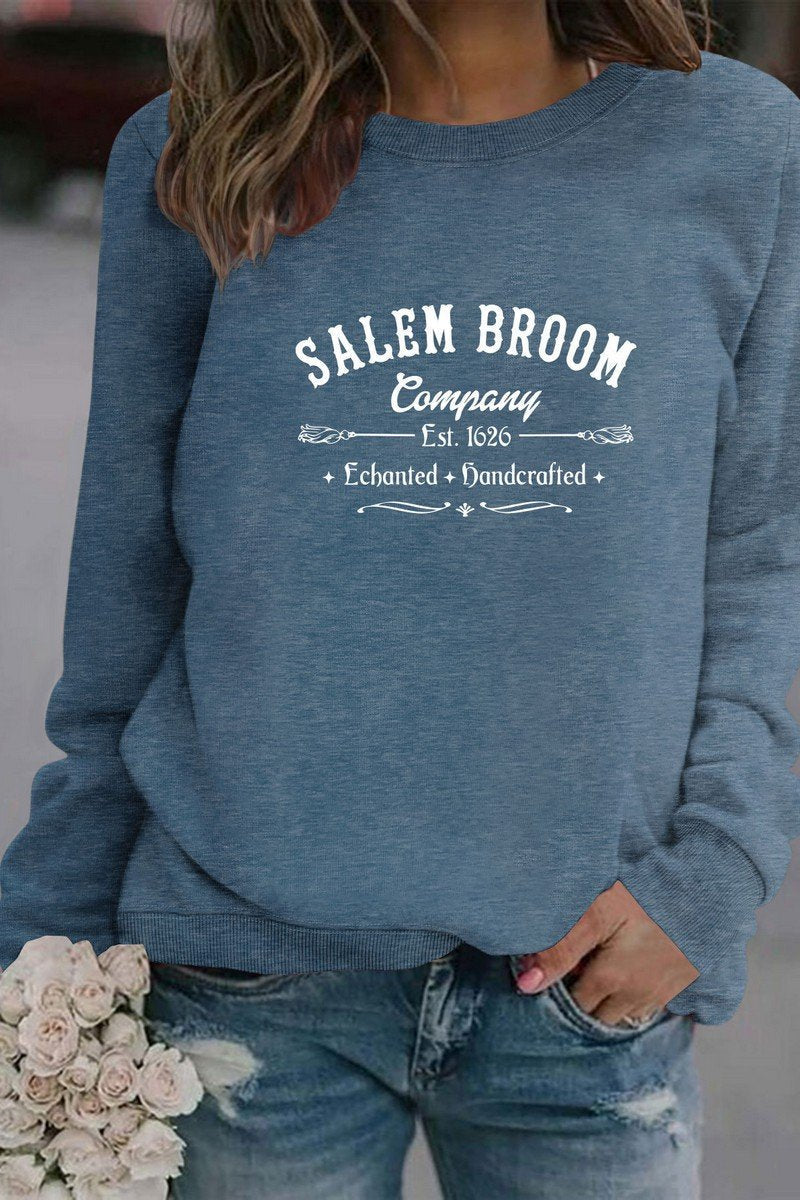 WOMEN LETTER PRINTING LONG SLEEVE SWEATSHIRT