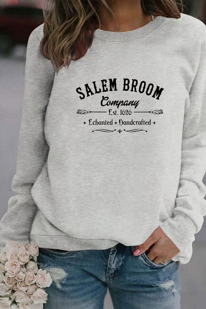 WOMEN LETTER PRINTING LONG SLEEVE SWEATSHIRT