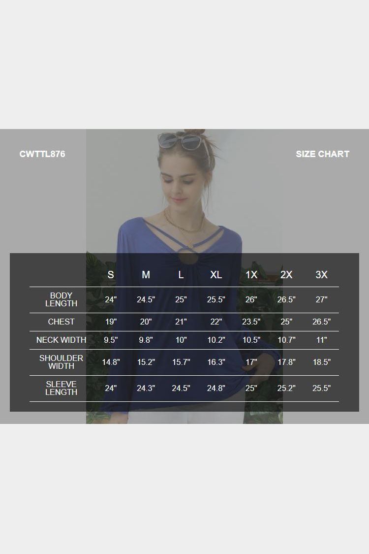 ROUND NECK KEYHOLE CROSSOVER STRAPS TOP - Doublju