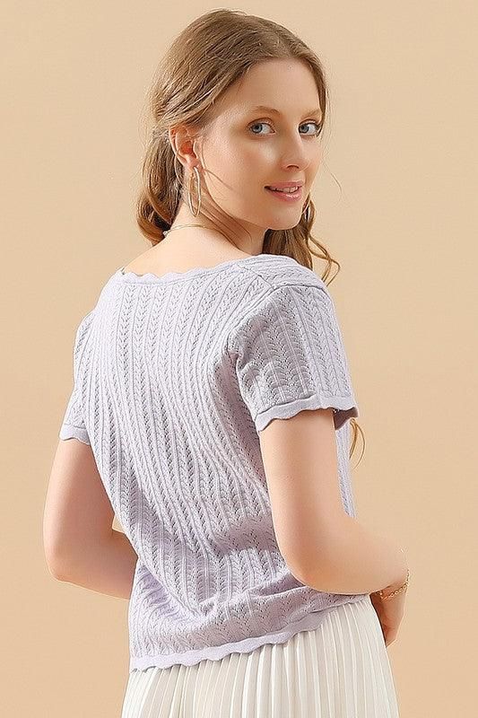 DEEP ROUND NECK DAILY TOP - Doublju