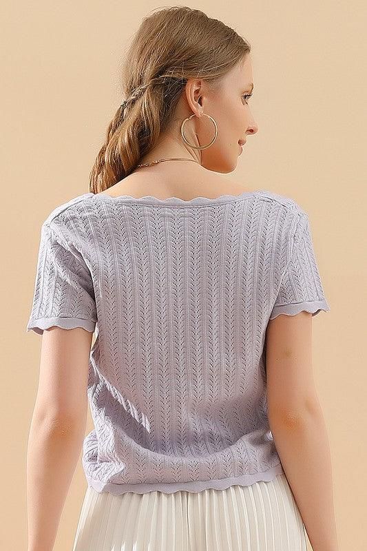 DEEP ROUND NECK DAILY TOP - Doublju