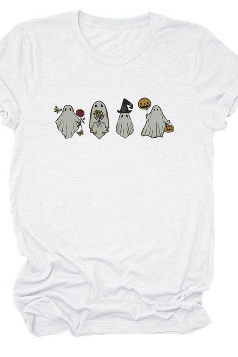 CUTE HALLOWEEN PRINTED SHORT SLEEVED T SHIRT