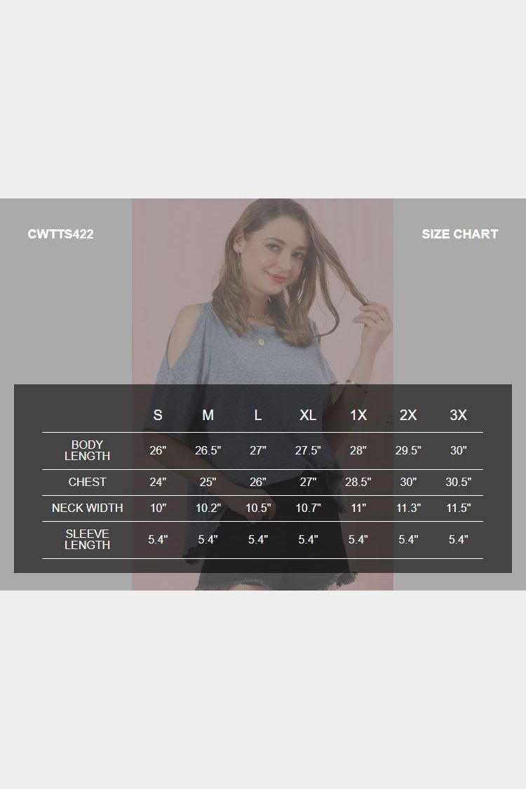 ROUND NECK RIGHT SHOULDER SLIT RAW CUT T SHIRT TOP - Doublju