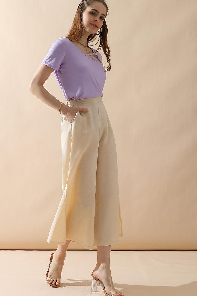 ROUND NECK SOFT MODAL SHORT SLEEVE T SHIRT TOP - Doublju