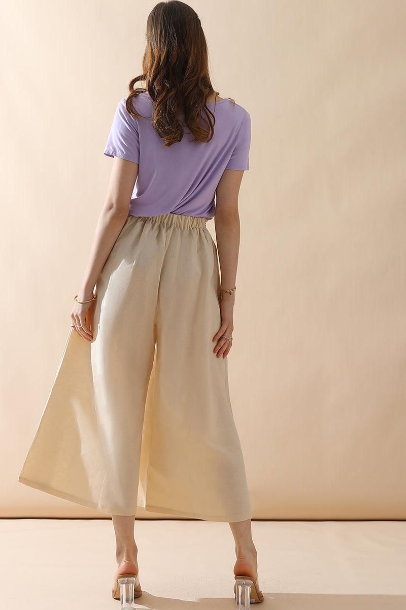 ROUND NECK SOFT MODAL SHORT SLEEVE T SHIRT TOP - Doublju