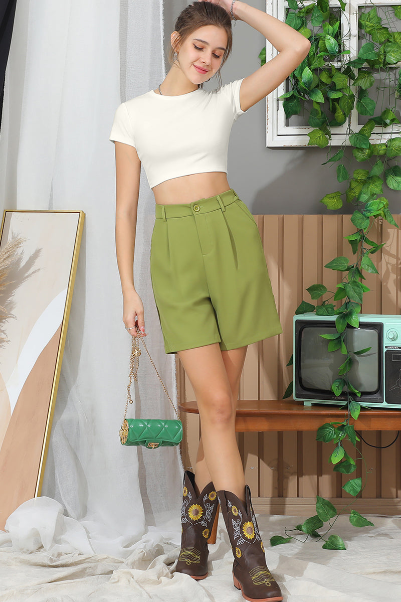 ROUND CREW NECK SHORT SLEEVE CROP TOP