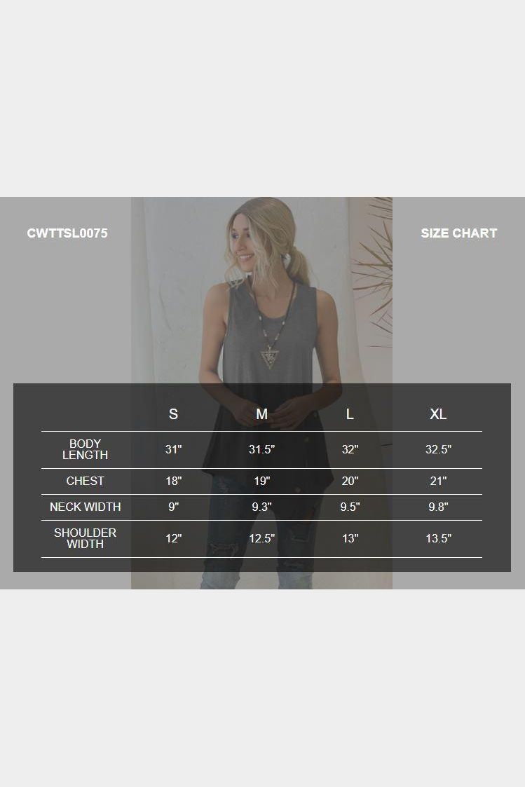 U NECK BOTTON SIDE BUTTON UP SLEEVELESS TOP - Doublju