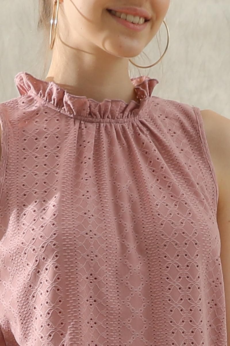 TIED HALTER NECK PUNCHING TOP - Doublju