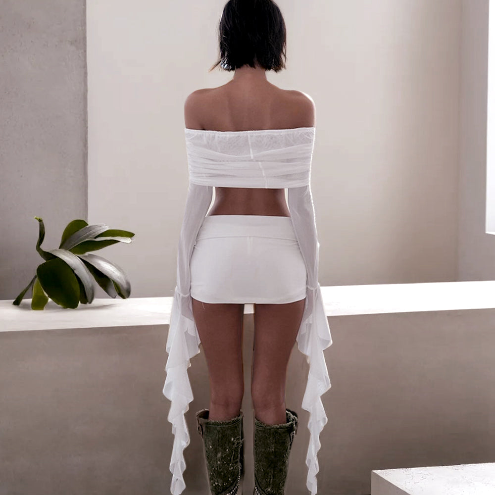 Womens Long Sleeve Chest Wrap Casual Top