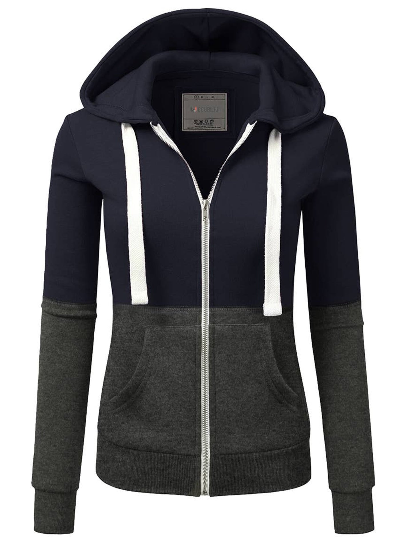 COLOR BLOCKING LONG SLEEVED HOODIE_CWOHOL422