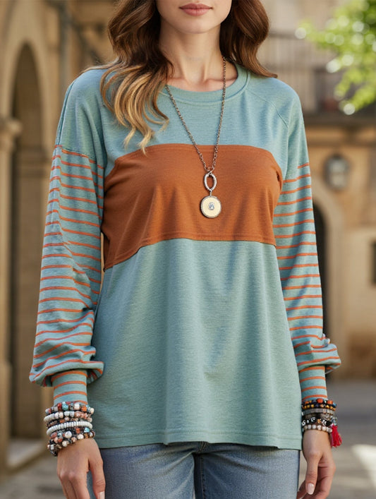 Countrycore Striped Contrast Long Sleeved T-Shirt