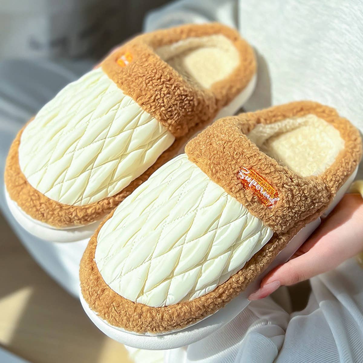 WINTER SLIPPERS WARM CUSHIONED SLIDES HOUSE SHOES_CWSHS0299