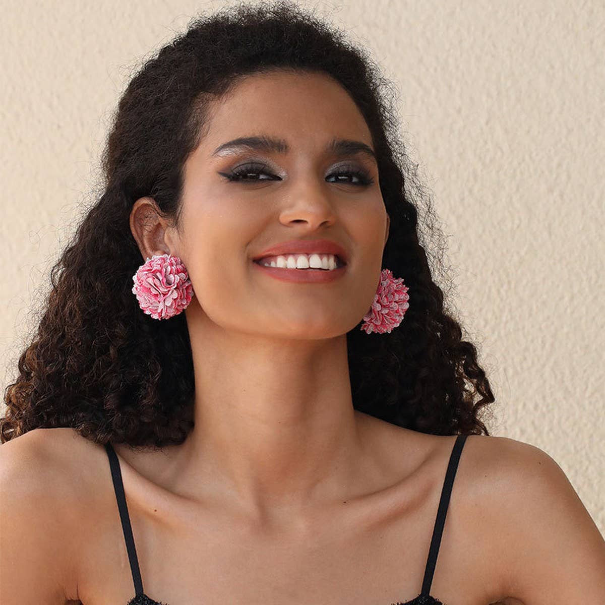 Vintage Rose Fabric Stud Earrings ? Handmade Chic