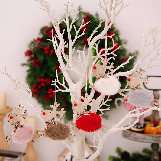 CWMM10334_CHRISTMAS WOODEN REINDEER TREE HANGING DECOR