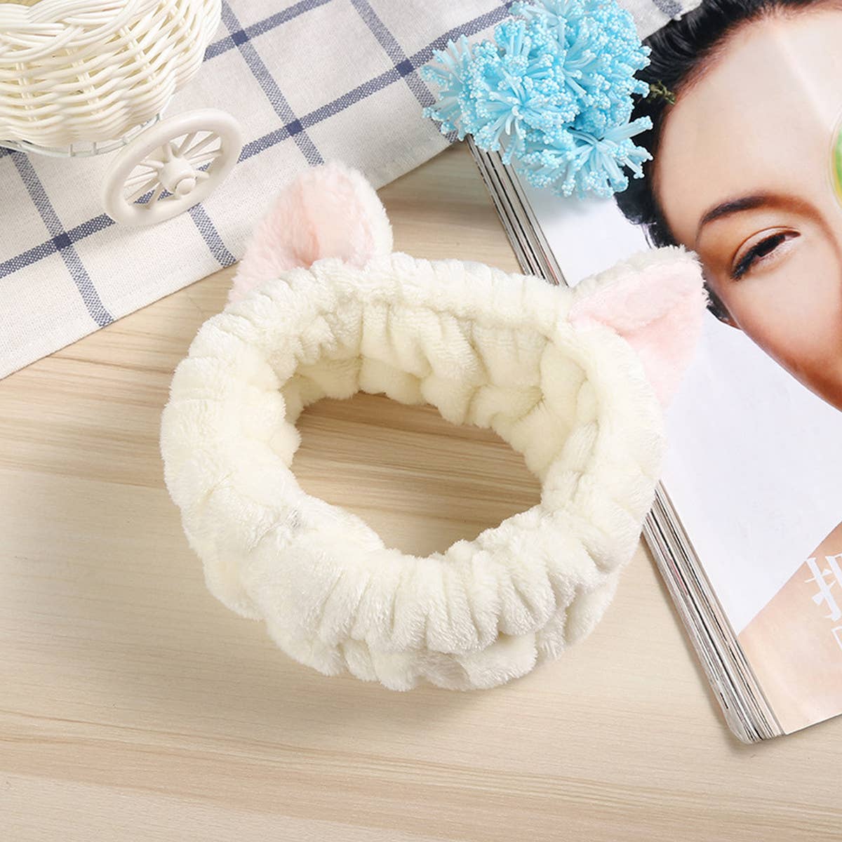 NEW CAT EARS FACE WASH HEADBAND