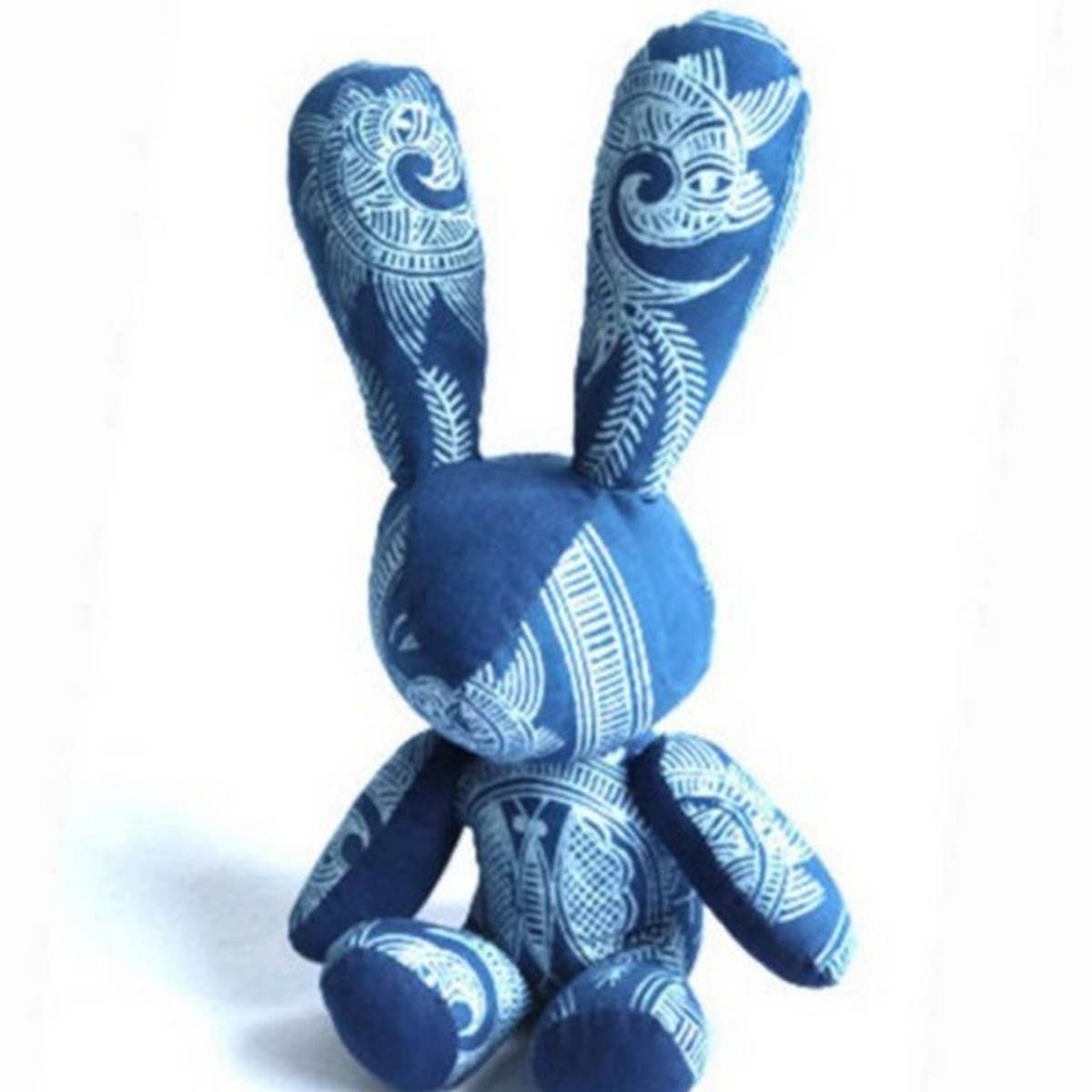 Tie-Dye Rabbit Handmade Blue Dye Plush Doll