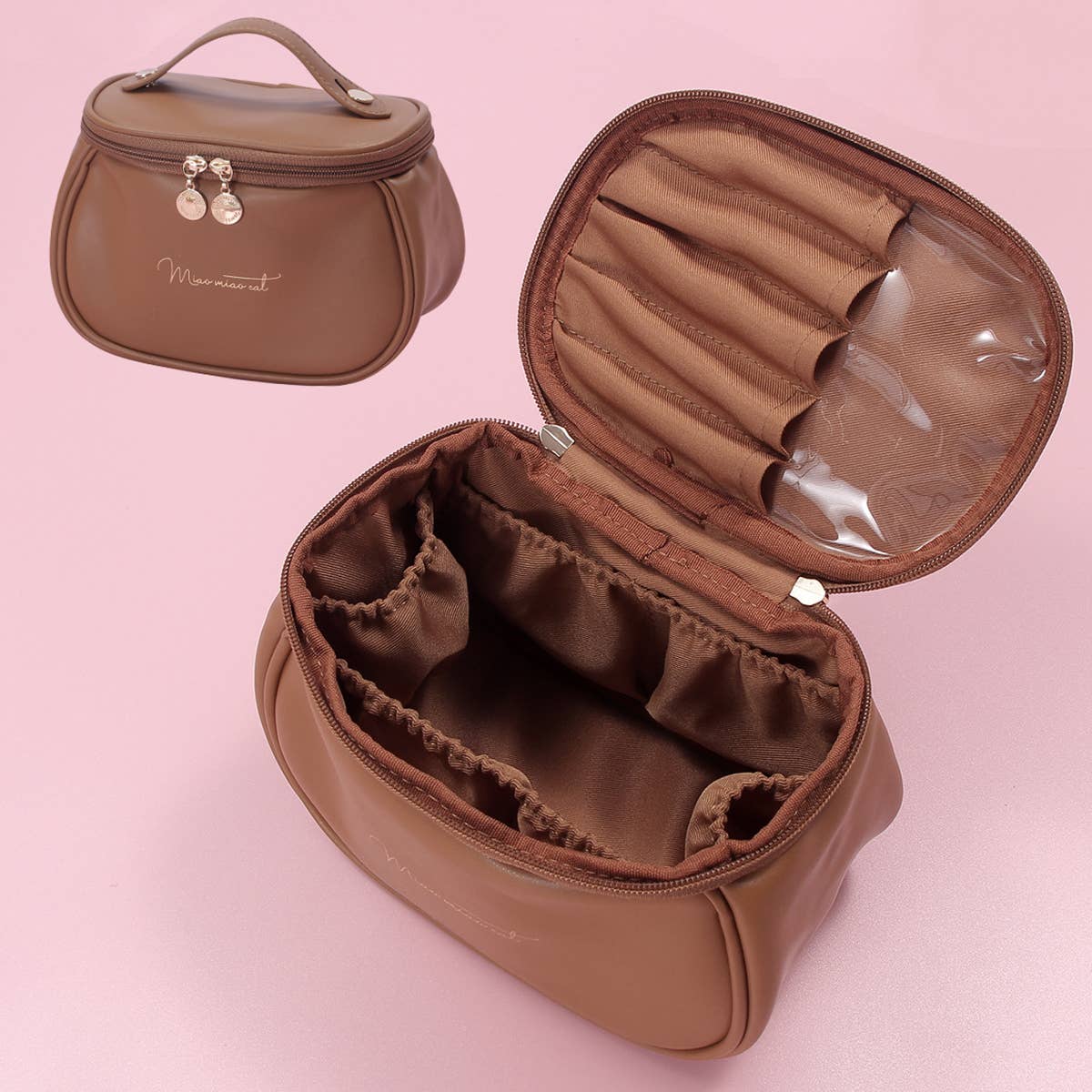 LETTER GRAPHIC PU MAKEUP BAG_CWAB0547