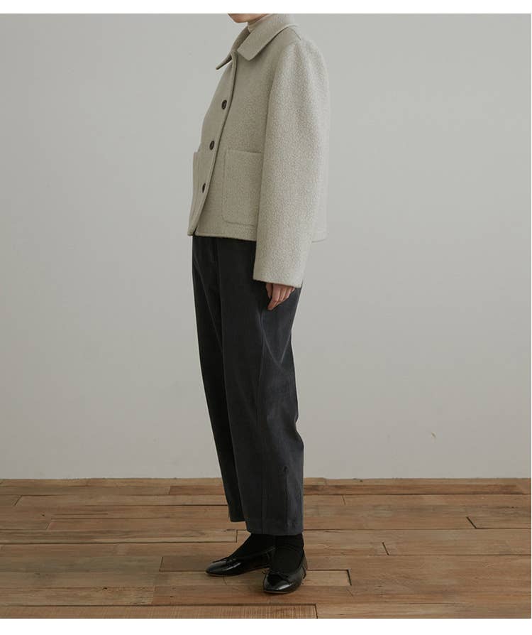 LOOSE COMFORTABLE HIGH-WAISTED CORDUROY PANTS