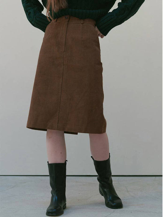 Retro artistic A-line skirt