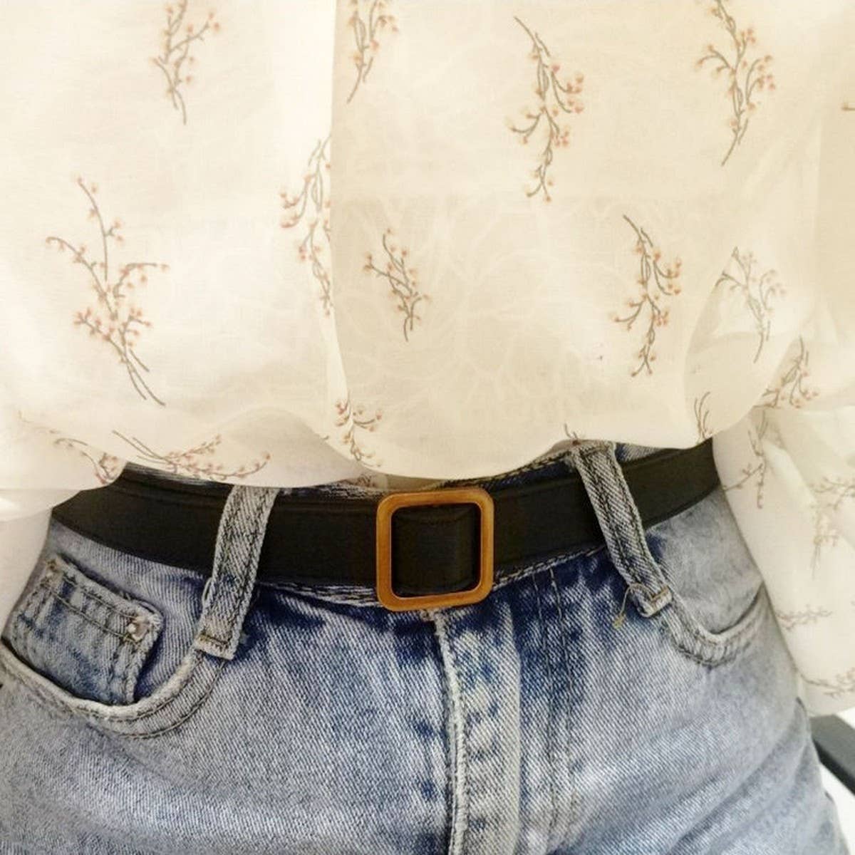SIMPLE RETRO BELT WITH SQUARE BUCKLE WITHOUT HOLES_CWABE0659