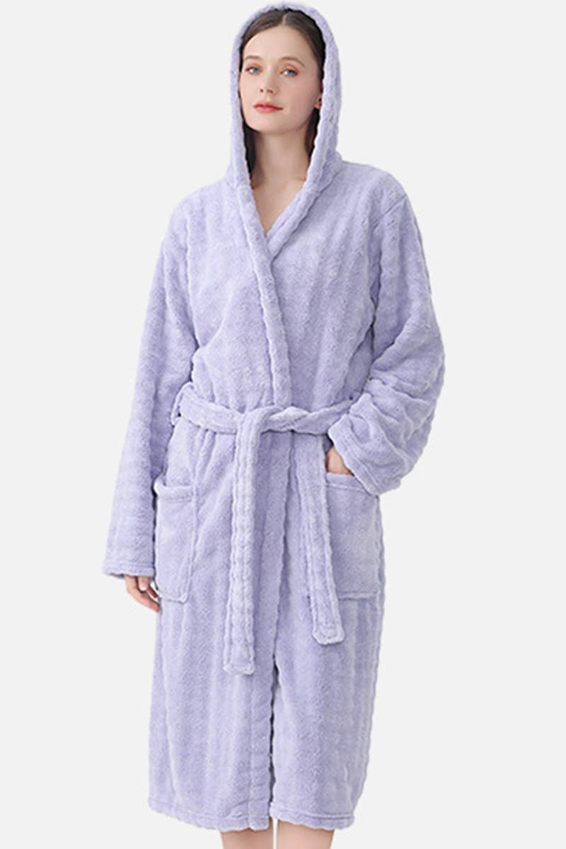 CWMM8296_HOUSEHOLD ABSORBENT THICK FLEECE NIGHTGOWN