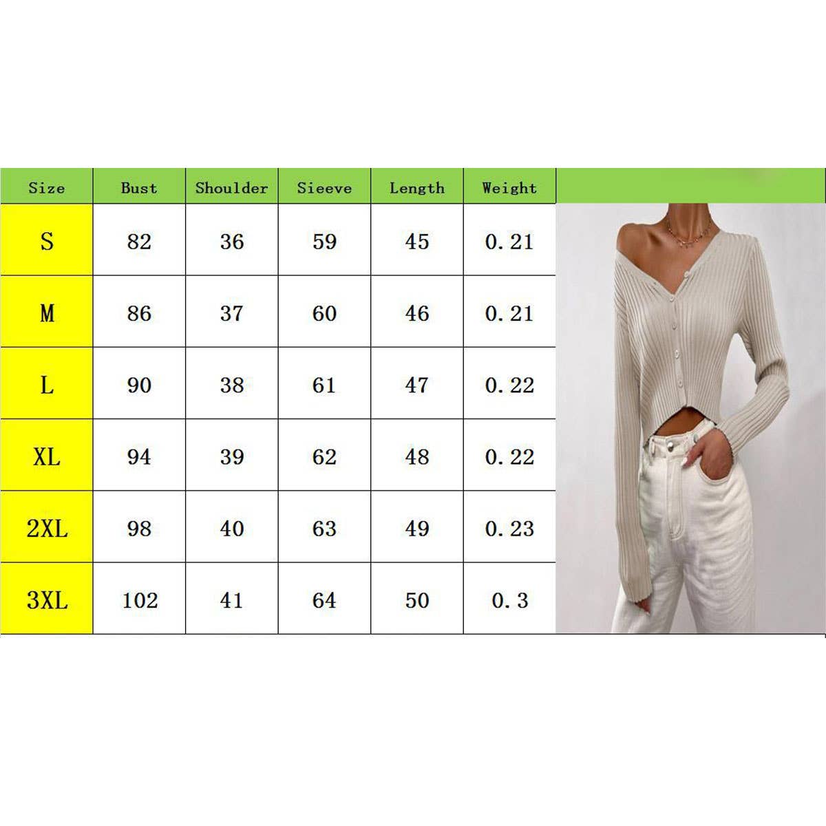 V-NECK PIT STRIP SINGLE BREASTED SHORT CARDIGAN