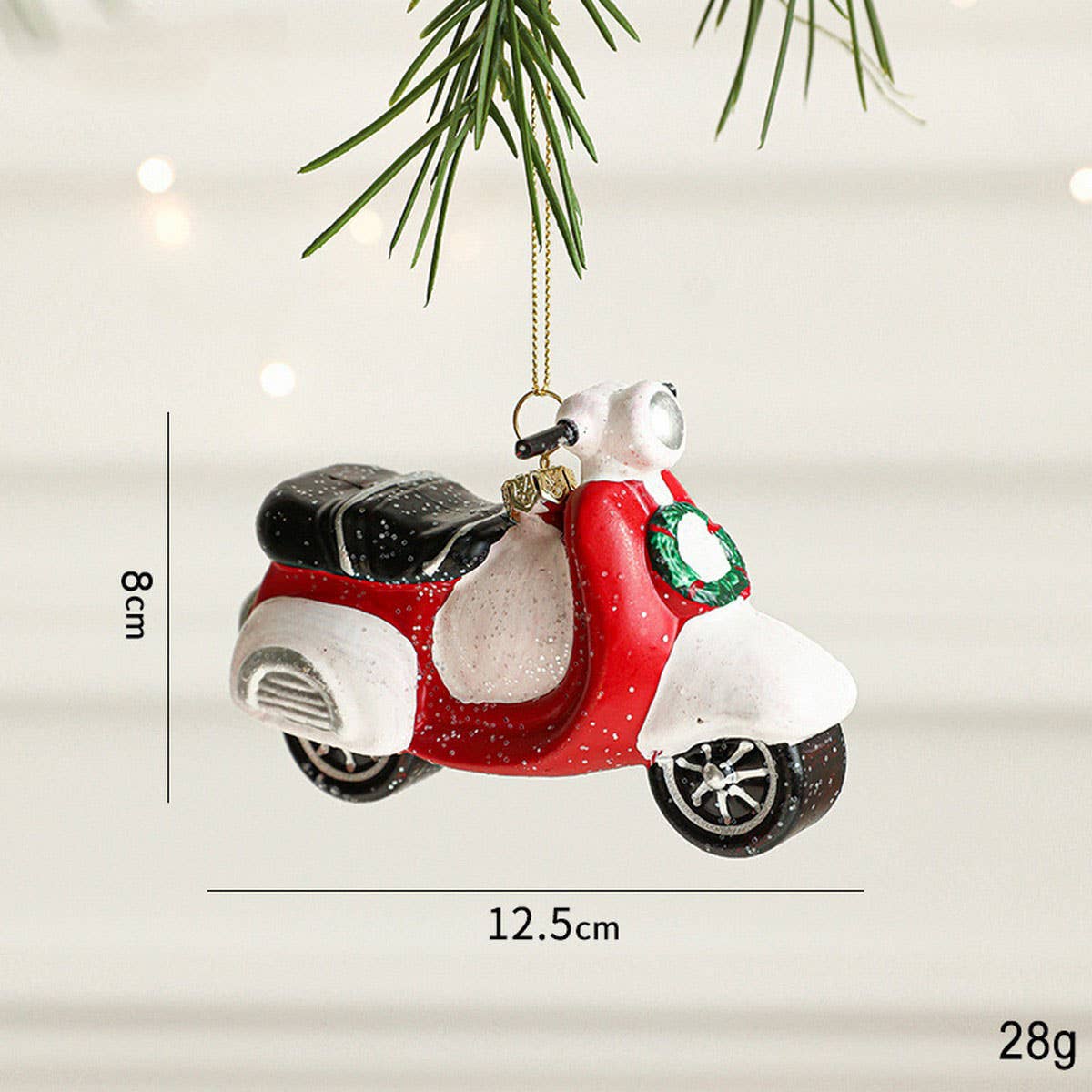 Painted Plastic Christmas Tree & Car Hanging Deco_CWMM9695