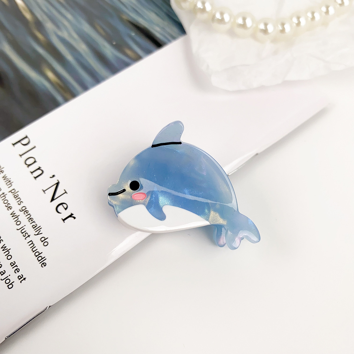 Ocean Style Claw Clip ??Cute Dolphin Shell_CWAHA1482