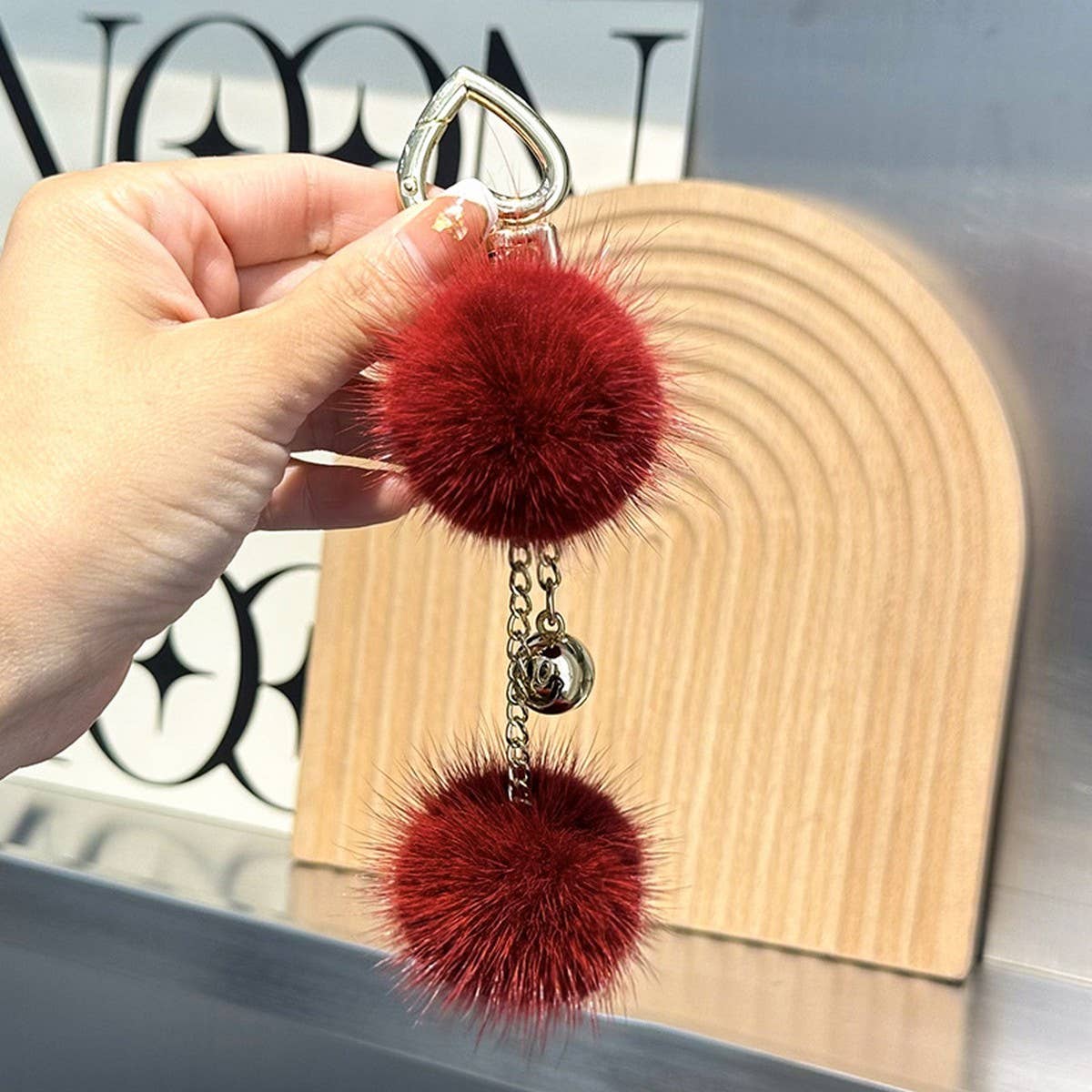 CUTE FUR BALL PENDANT BAG ORNAMENT CAR KEYCHAIN