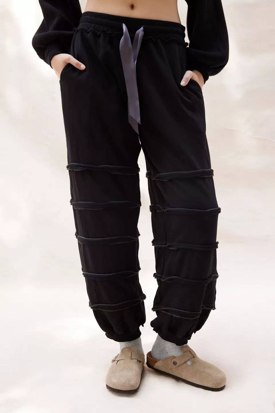 CWBLP1552_COMFORTABLE REVERSIBLE ELASTIC-POCKET PANTS