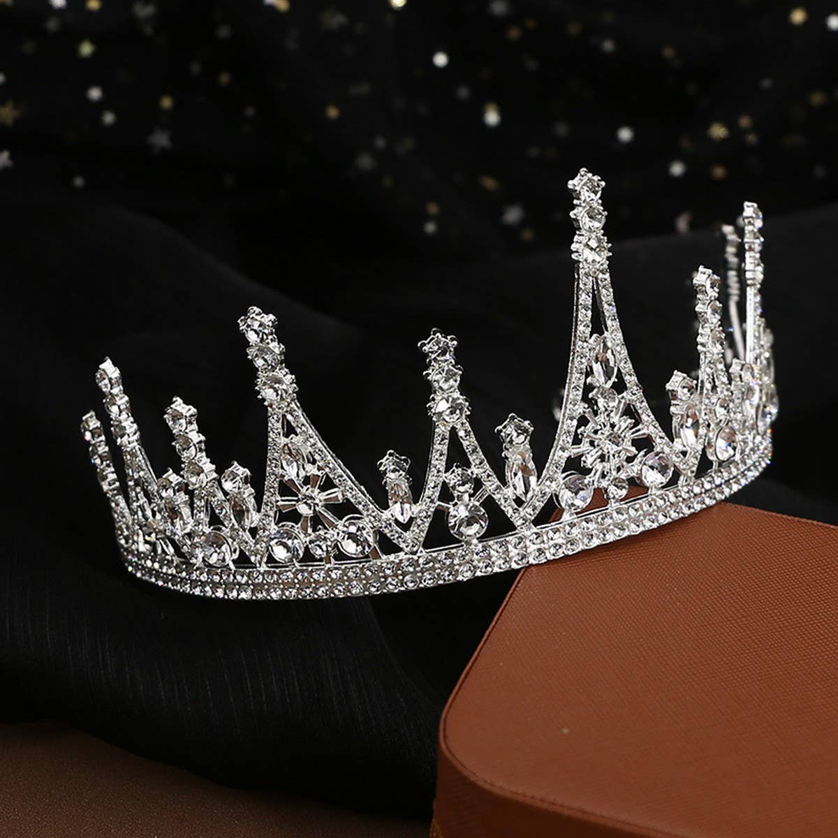 QUEEN'S HEADBAND CROWN WEDDING CRYSTAL TIARA_CWMM2024