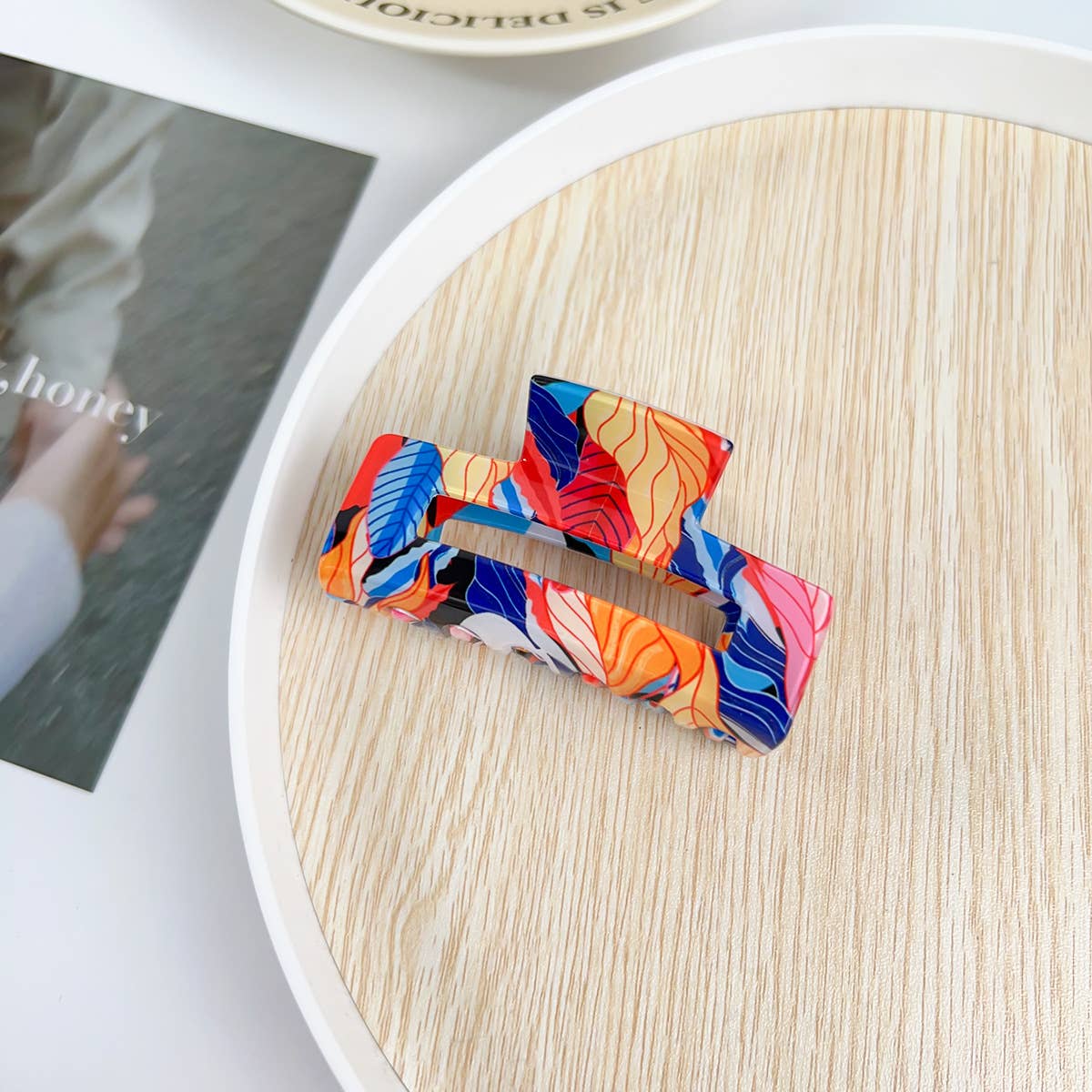 Tropical hollowed-out clipper floral hair clip