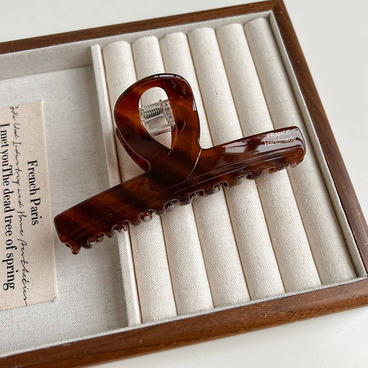 Large Brown Acetate Claw Clip ??Retro Chic Style_CWAHA6003