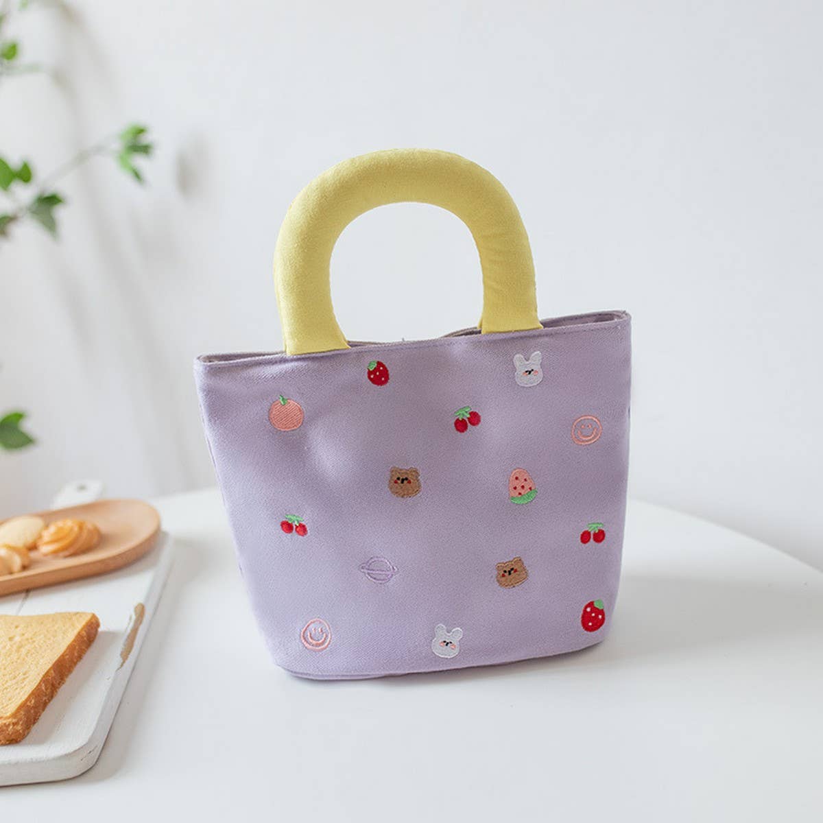 Original Colorblock Embroidered Canvas Tote_CWAB5592