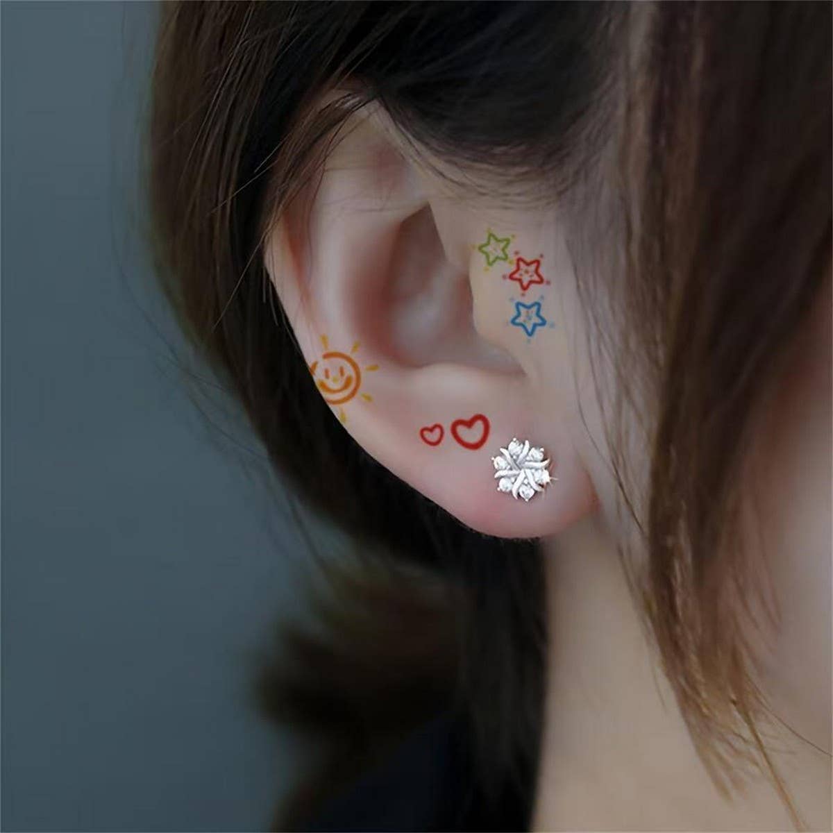 Dopamine Ear Tattoo Stickers ? Hyuna Style Fun