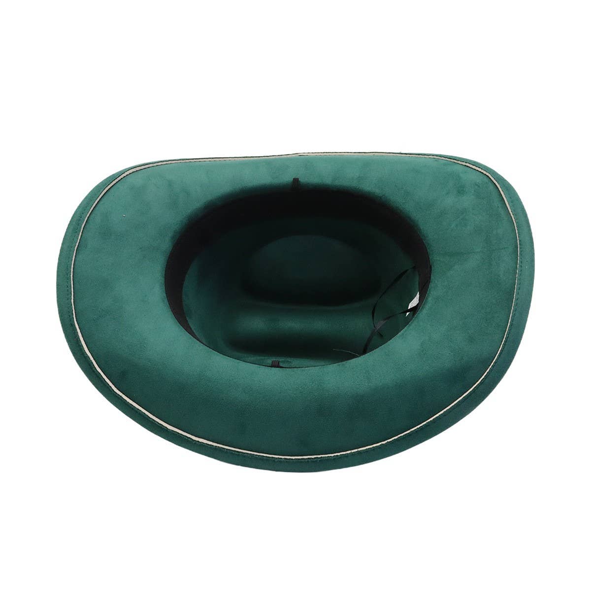 Suede Cowboy Fedora Hat Ethnic Western Style_CWAH04484