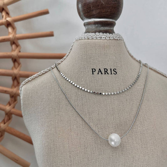 DOUBLE FRESHWATER PEARL NECKLACE