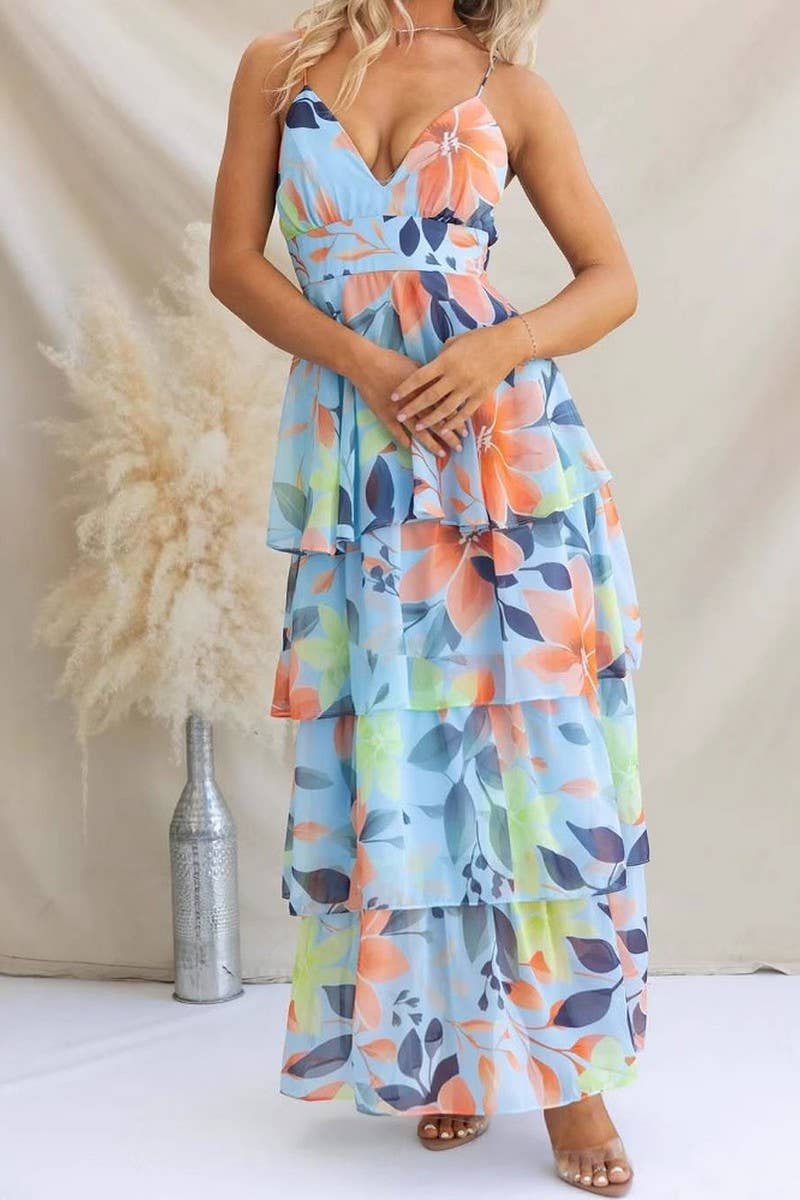 CWDHL0884_SUMMER CASUAL FLORAL CAMISOLE DRESS