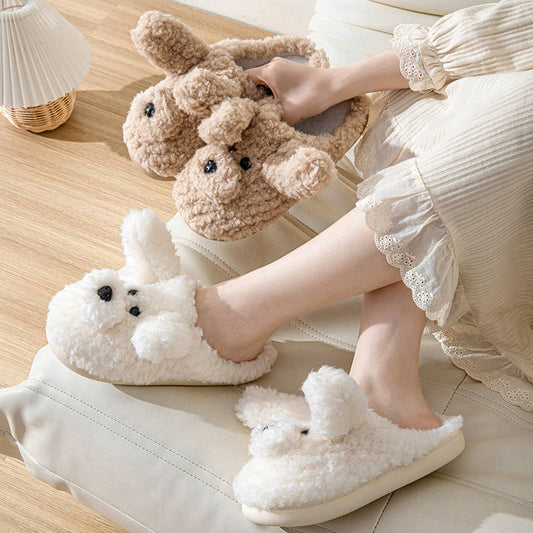 HOME CARTOON PUPPY COTTON SLIPPERS