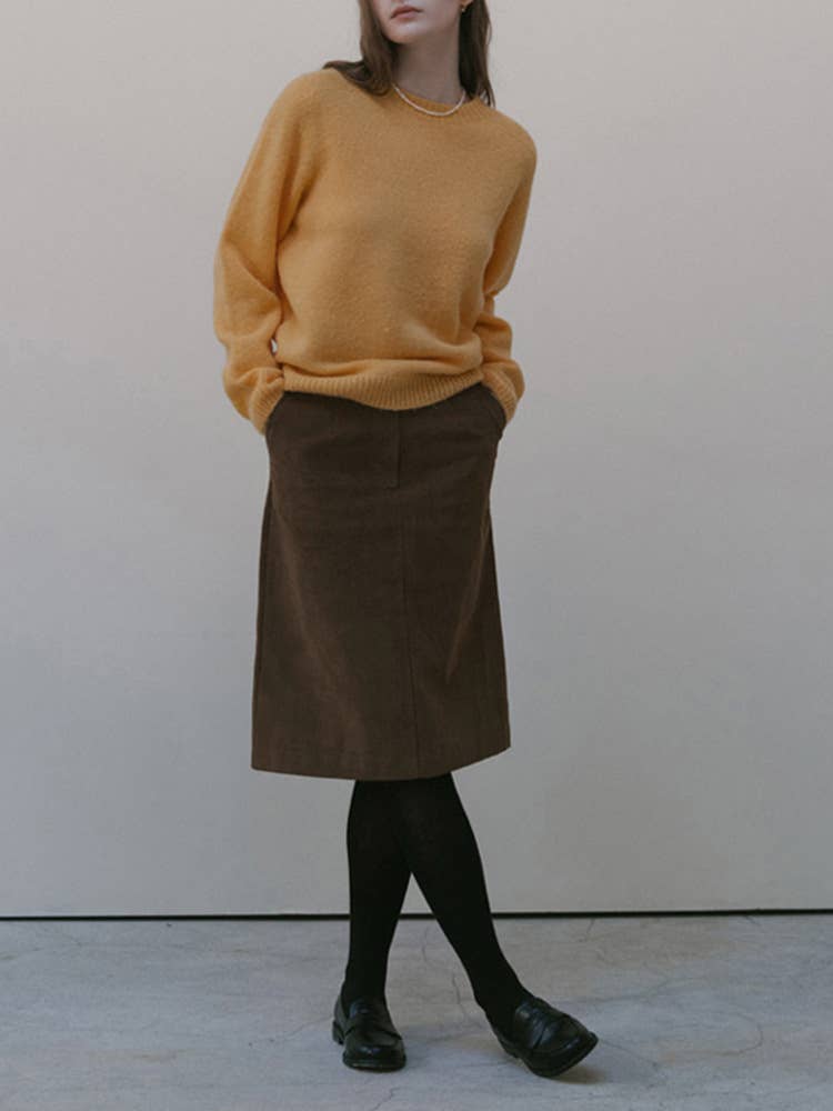 Retro artistic A-line skirt